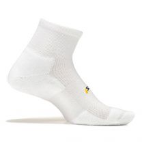 Feetures Unisex High Performance Cushion Quarter Socks White - FA2000