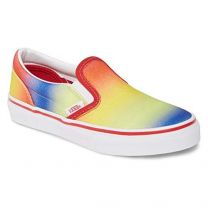 Vans Kids Rainbow Glitter Racing RED/White Slip-On