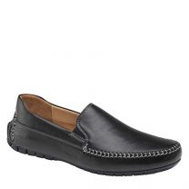Johnston & Murphy Men's Cort Whipstitch Venetian Slip-On Shoe Black Full Grain Leather - 25-3975