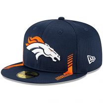 New Era Men's Navy Denver Broncos 2021 NFL Sideline Home 59FIFTY Fitted Hat