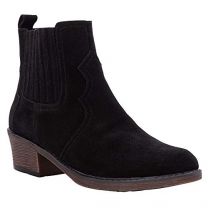 Propet Women's Reese Ankle Boot Black Suede - WFX145LBLK