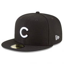 New Era 59Fifty Hat MLB Basic Chicago Cubs Black/White Fitted Baseball Cap
