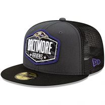 New Era Men's Graphite/Black Baltimore Ravens 2021 NFL Draft On-Stage 59FIFTY Fitted Hat