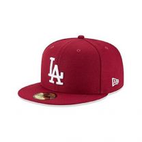 New Era 59Fifty MLB Basic Los Angeles Dodgers Fitted Burgundy Headwear Cap