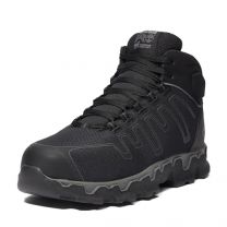 Timberland PRO Men's Powertrain Sport Mid Alloy Safety Toe Industrial Ahletic Work Shoe, Black/Grey-2024 New, 11