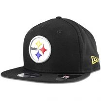 New Era Men's Black Pittsburgh Steelers Basic 9FIFTY Adjustable Snapback Hat