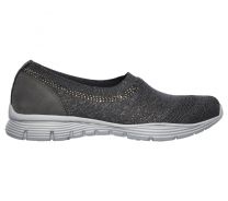 Skechers Women's Seager - Slim Slam Slip-On Sneaker Charcoal/Silver - 49662-CCSL