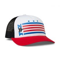 Fox Racing Unity Snapback Mesh Trucker Hat White/Red/Blue