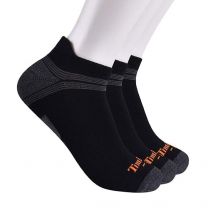 Timberland PRO Men's Powertrain Low Cut Half Cushion Socks Black (3 pairs - 43TB219986TD-BLK