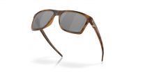 Oakley Men's OO9100 Leffingwell Rectangular Sunglasses, Matte Brown Tortoise/Prizm Black Polarized, 57 mm