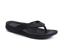 Strive Wave Women’s Orthotic Flip Flops with Arch Support, Water-Friendly Sandals for Plantar Fasciitis, Comfortable Summer Sandals for Women, Black II, Size 5