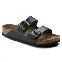 BIRKENSTOCK Unisex Arizona Soft Footbed Black Amalfi Leather (regular width) - 0552331