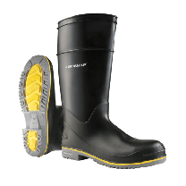 DUNLOP 16" PolyFlex 3 PVC Steel Toe ESD Waterproof Pull On Work Boot Black - 89908