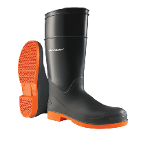 DUNLOP 16" SureFlex Steel Toe Waterproof Pull On Work Boot Grey/Orange - 87982