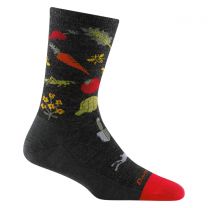 Darn Tough Women's Farmer's Market Crew Lightweight Lifestyle Sock Charcoal - 6054-CHARCOAL