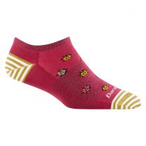 Darn Tough Women's Lucky Lady No Show Lightweight Lifestyle Sock Cranberry - 6074-CRANBERRY