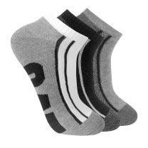 Caterpillar Men's Oversized Logo Half Cushion Quarter Socks Multi (3 pairs) - 43CT346708TA-BMU
