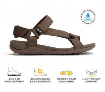 Strive Drift Orthotic Women’s Sandals with Arch Support, Adjustable Walking Sandals with Back Strap, Comfortable Hiking Footwear for Women, Chocolate, 9