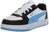 PUMA Unisex-Child, Caven 2.0, Puma Black-Team Light Blue-Puma White, Big Kid,