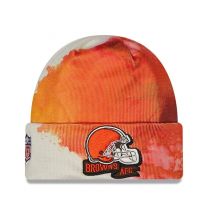 New Era Men's Brown Cleveland Browns 2022 Sideline Ink Dye Cuffed Knit Hat