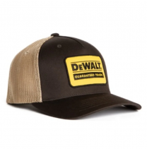 DEWALT Unisex Oakdale Trucker Hat with Patch Bark/Tan - DXWW50041-310