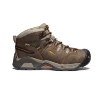 KEEN Utility Men's Detroit XT Soft Toe Waterproof Work Boot Black Olive/Leather Brown - 1020039