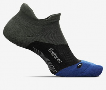 Feetures Unisex Elite Max Cushion No Show Tab Socks Moss Green - EC50543
