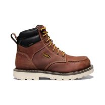 KEEN Utility Men's 6" Cincinnati Soft Toe 90° Heel Waterproof Work Boot Tuscan Red/Sandshell - 1028284