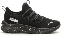 PUMA Unisex Little Kid's Softride One4All Galaxy PS Slip-On Athletic Shoe Black/White - 31028001