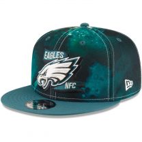 New Era Men's Cream Philadelphia Eagles 2022 Sideline 9FIFTY Ink Dye Snapback Hat