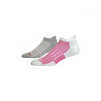 Brooks Unisex Ghost Midweight 2-Pair Pack Low Cut Socks Oxford/Fluoro Pink - 741543-073