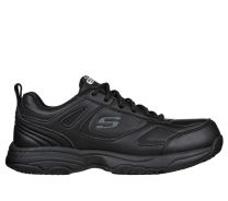 SKECHERS WORK Men's Relaxed Fit: Dighton SR Soft Toe Slip Resistant Work Shoe Black - 77111-BLK
