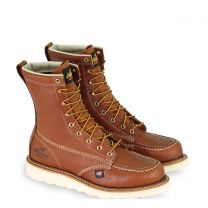 Thorogood Men's American Heritage 8" Moc Toe MAXWear Wedge™ Steel Toe Work Boot Tobacco Oil-tanned Leather - 804-4208