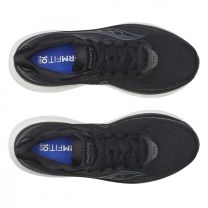 Saucony Men's Triumph 23 Sneaker, Black/White, 9 Wide