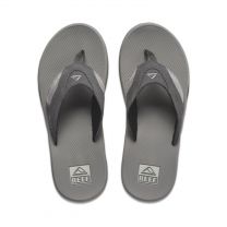 Reef Men's Fanning Sandal, Grey Suede, 4