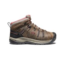 KEEN Utility Women's Flint II Mid Soft Toe Waterproof Work Boots Cascade Brown/Brick Dust - 1025246