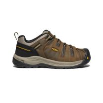 KEEN Utility Men's Flint II Soft Toe Non Slip Work Shoe Cascade Brown/Golden Rod - 1023241