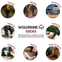 Wolverine Men's Cotton Comfort Crew 6 Pair Pack, White, Men's Shoe Size 7-12