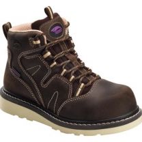 Avenger Women's 6-inch Carbon Composite Toe Wedge Work Boot Brown  - A7550
