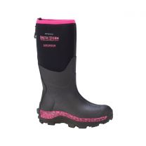 Dryshod Women's Arctic Storm Hi Extreme Conditions Pull On Winter Boot Black/Pink - ARS-WH-PN