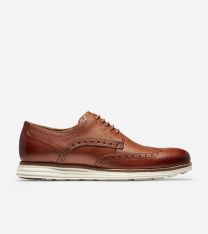 Cole Haan Men's ØriginalGrand Wingtip Oxford Woodbury/Ivory - C26471