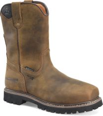 CAROLINA Men's 10" Judge Composite Toe Waterproof Wellington Work Boot Brown Crazy Horse - CA8622