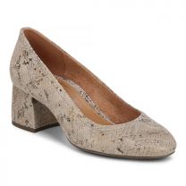 Vionic Women's Carmel Pump Oatmeal Snake Print Leather - I7869LD251