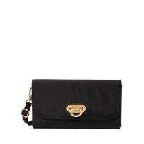 Baggallini Coastal Flip Lock RFID Phone Wallet Crossbody Black with Gold Hardware - CPW132-B0068
