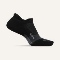 Feetures Unisex Merino 10 Max Cushion No Show Tab Socks Charcoal - EM50468