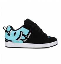 DC Shoes Women's COURT GRAFFIK Skate Shoe Black/Teal - DC01662014-BKTEAL
