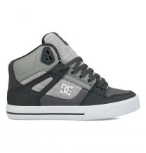 DC Shoes Men's PURE High Top Skate Shoe Grey/White - DC01798026-GRYWHT