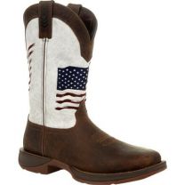 Durango Distressed Flag Embroidery Western Boot