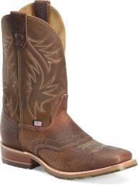 Double-H Boots Men's 11" Dalton Wide Square Toe ICE™ Roper Western Boot Brown - DH4655