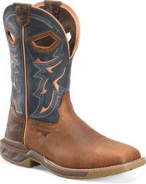 Double-H Boots Men's 11" Troy Phantom Rider Wide Square Composite Toe Roper Work Boot Blue/Brown - DH5357